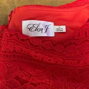 *NEW* w/tags! Eliza J Red Laced Dress Size 10